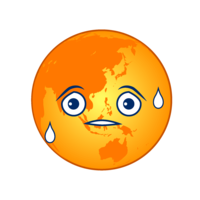 温暖化の地球