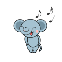 Singing elephant character