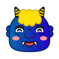 Smiley blue demon