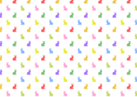 Colorful rabbit pattern wallpaper