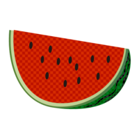 Cut watermelon (check pattern)