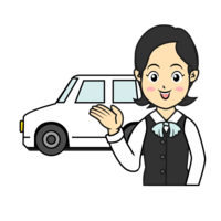 Female dealer of a car dealer