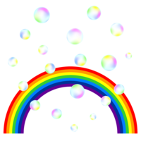 Rainbow and soap bubbles