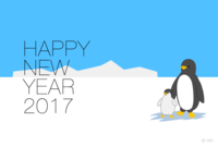 ペンギンの年賀状デザイン