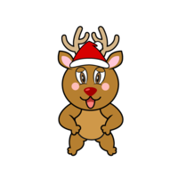 Reindeer character that is proud