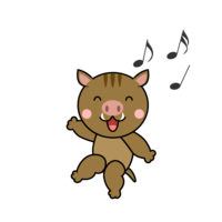 Dancing boar character