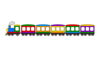 Cute colorful train