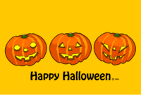 Halloween card of ghost pumpkin