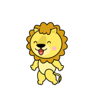 Walking lion character