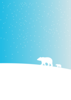 Background image of polar bear parent and child