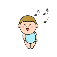 Singing toddler boy