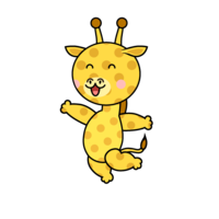 Jumping giraffe character