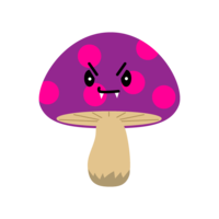 Cute poisonous mushroom character
