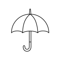 White umbrella icon