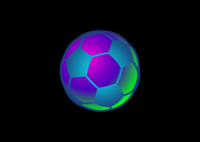 Iridescent soccer ball wallpaper