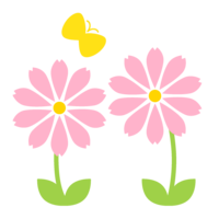 蝴蝶和粉红色野花