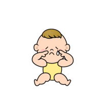 Crying baby character