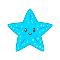 Cute light blue starfish
