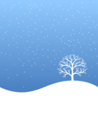 雪積もる一本木の背景画像