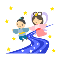 Orihime Hikoboshi crossing the Milky Way