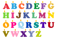 Candle alphabet