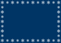 深蓝色背景的雪结晶框架