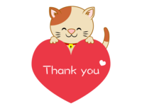 谢谢你的猫和红心