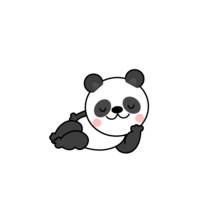 Dozing panda character