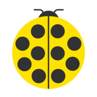 シンプルな黄色てんとう虫