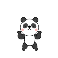 Angry panda character
