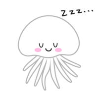 Cute jellyfish sleeping