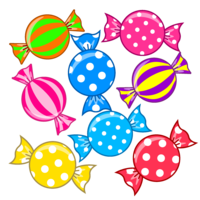Many candy balls