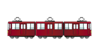 3両編成の阪急電鉄電車