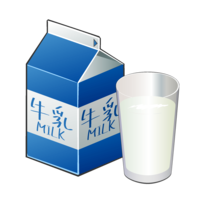 500ml milk carton and cup