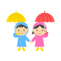Child holding an umbrella