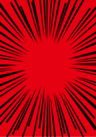 赤-黒色放射線状のチラシ背景