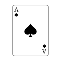 Playing cards of Spade Ace