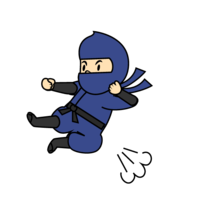 Flying kick ninja