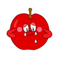 Crying apple character