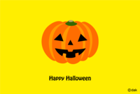 シンプルかぼちゃのハロウィンカード