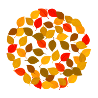 Autumn leaves circle