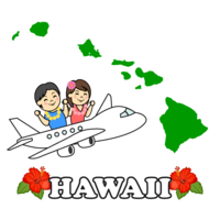 Couple going on a trip to Hawaii