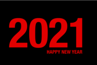 HAPPY NEW YEAR-2021(赤黒)