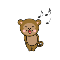 Singing monkey character