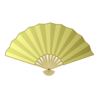 Gold folding fan