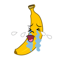Banana character crying