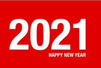 Happy New Year-2021(白红色)