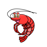 Cheerful shrimp