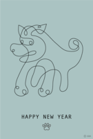 Line art Craft design New Year's card