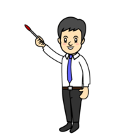 Businessman explaining with a pointer